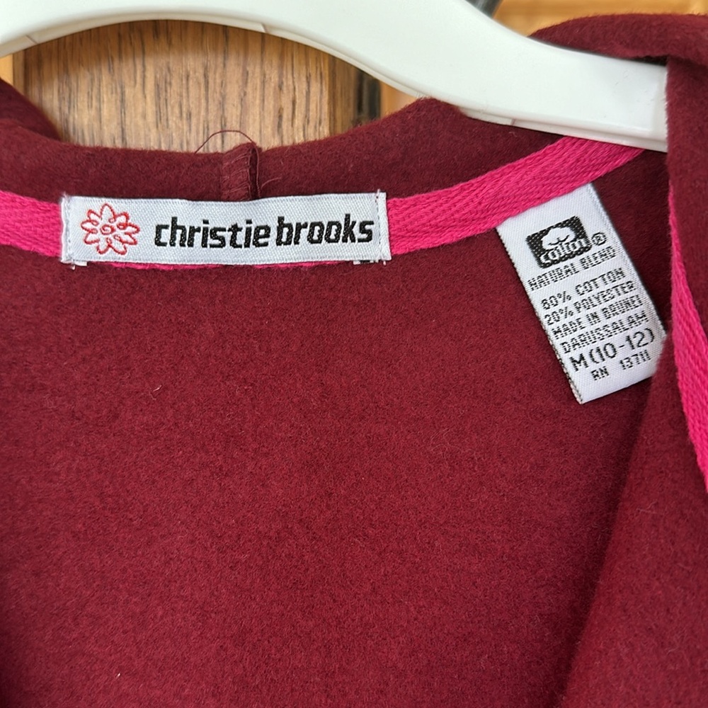 NWOT Christie Brooks hoodie sweatshirt M(10-12) - Picture 3 of 5